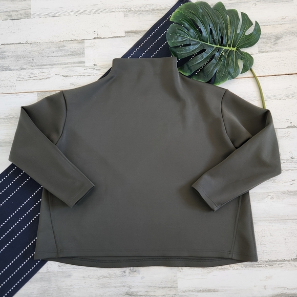 Aday Like A Boss Pullover Mock Neck Moss Green Size XL - Picture 2 of 7